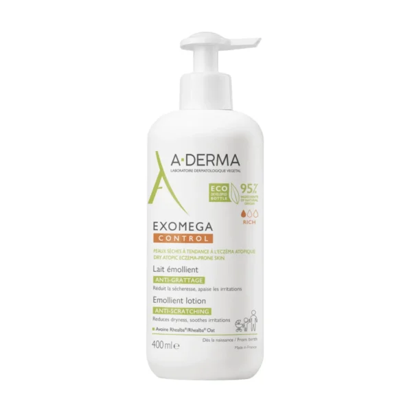 A-Derma Exomega Control емолиентно мляко против разчесване, 400 мл