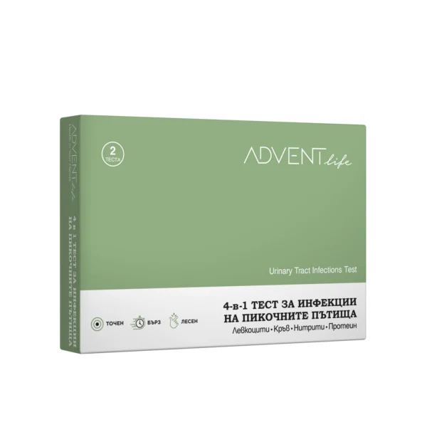 Advent Life 4-в-1 тест за инфекции на пикочните пътища, 2 бр.