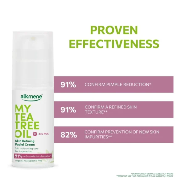 alkmene My Tea Tree Oil крем за лице с чаено дърво и цинк PCA, 50 мл — снимка 3