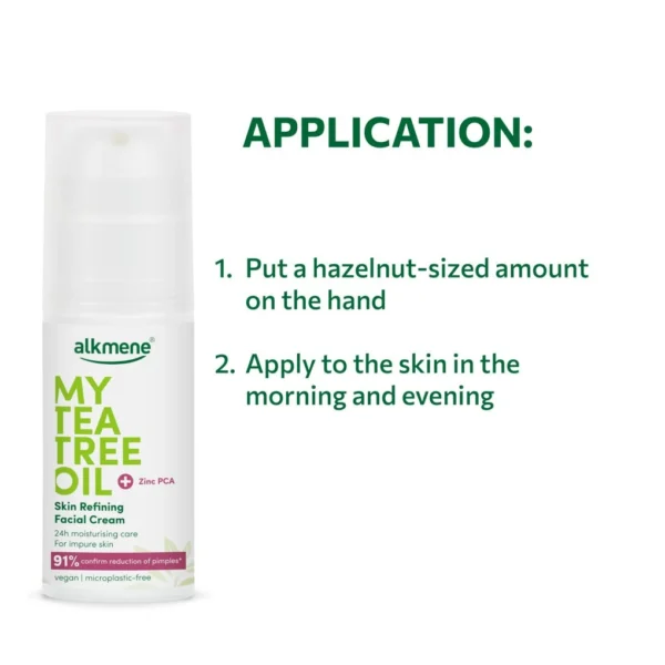 alkmene My Tea Tree Oil крем за лице с чаено дърво и цинк PCA, 50 мл — снимка 4
