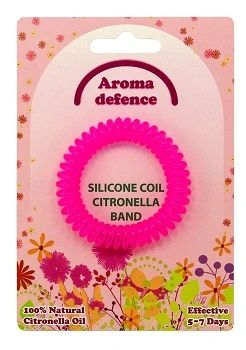 Aroma Defence силиконова гривна-спирала с цитронела, 1 бр.