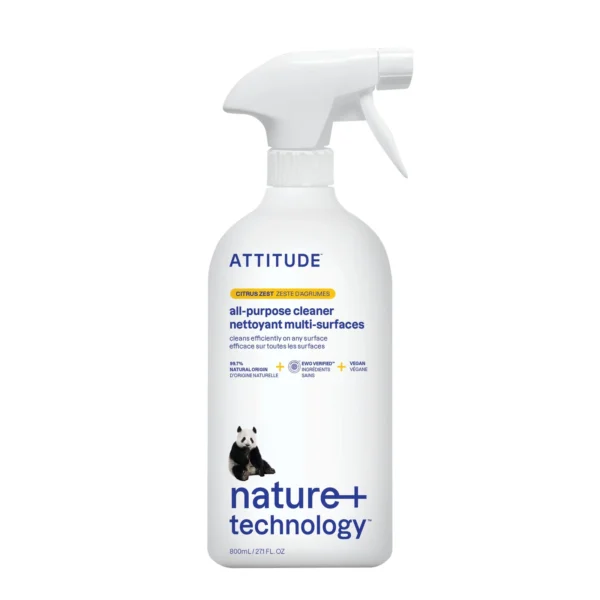 Attitude Nature+ универсален почистващ препарат с аромат на цитрус, 800 мл