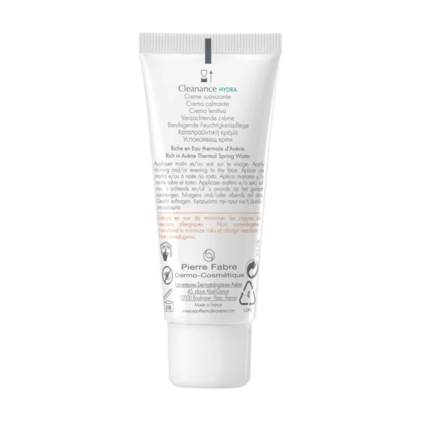 Avène Cleanance Hydra успокояващ крем за лице, 40 мл — снимка 2