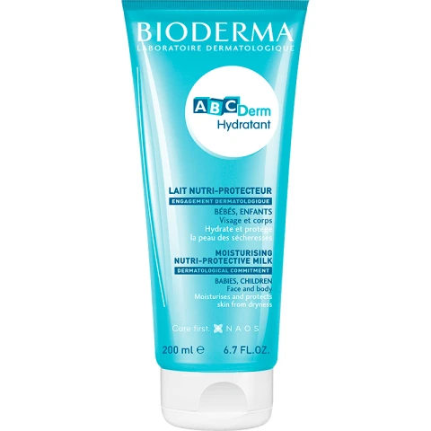 Bioderma ABCDerm Hydratant хидратиращо мляко за лице и тяло, 200 мл