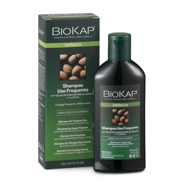BioKap Bellezza шампоан за честа употреба с бадемово масло, 200 мл