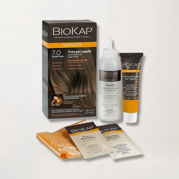 BioKap Nutricolor боя за коса 7.0 естествено русо, 140 мл