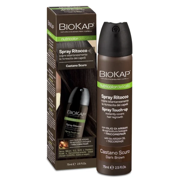 BioKap Nutricolor оцветяващ спрей за корени, тъмен кестен, 75 мл