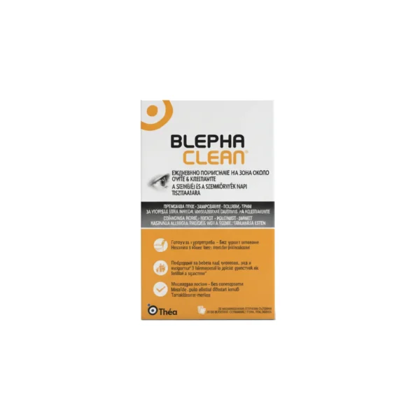 Blephaclean стерилни кърпички за почистване на клепачите, 20 броя