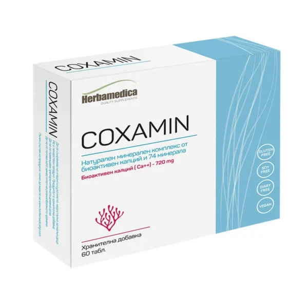 Coxamin калций от червени водорасли 1000 mg, 60 таблетки