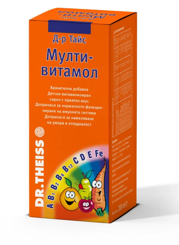 Д-р Тайс Мултивитамол детски витаминизиран сироп, 200 мл