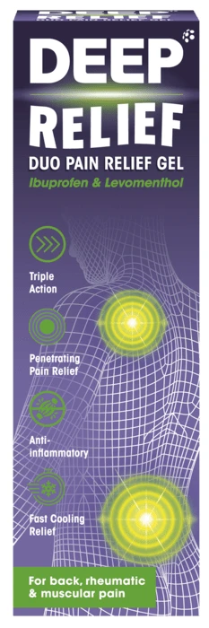 Deep Relief гел с ибупрофен и левоментол, 50 г