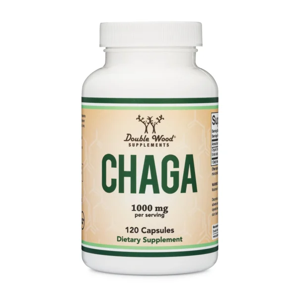 Double Wood Supplements Чага 1000 мг на дажба, 120 капсули