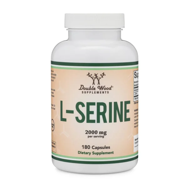 Double Wood Supplements L-серин 500 мг, 180 капсули