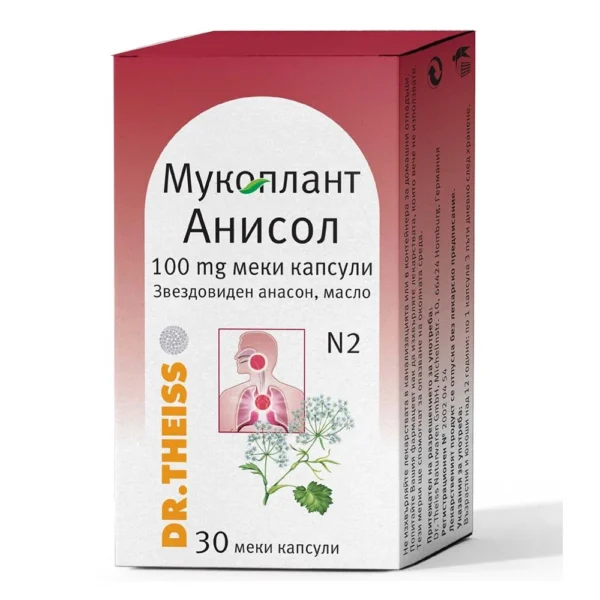 Dr. Theiss Мукоплант Анисол 100 mg меки капсули, 30 броя