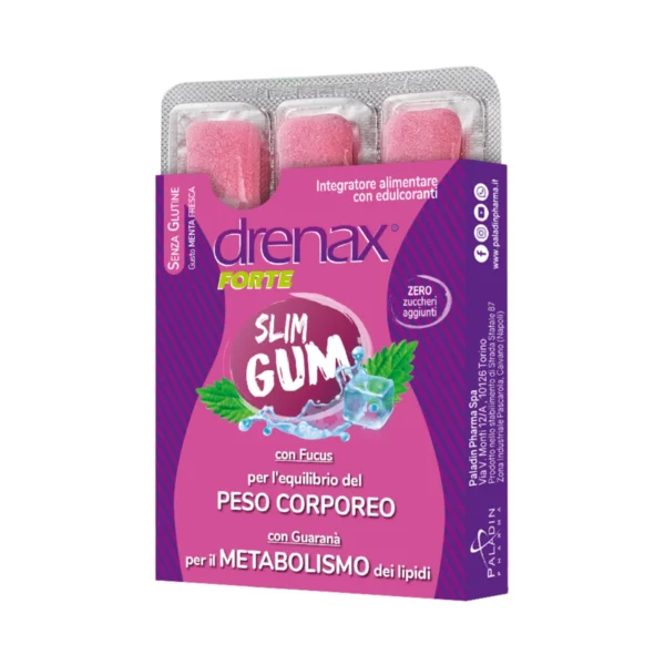 Drenax Forte Slim Gum дъвки с вкус на мента, 9 броя