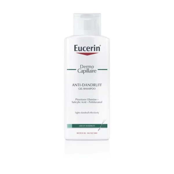 Eucerin DermoCapillaire гел-шампоан против мазен пърхот, 250 мл, 2 бр.