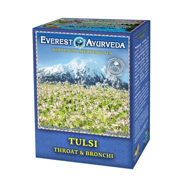 Everest Ayurveda Tulsi аюрведичен чай за гърлото и дихателната система, 100 г