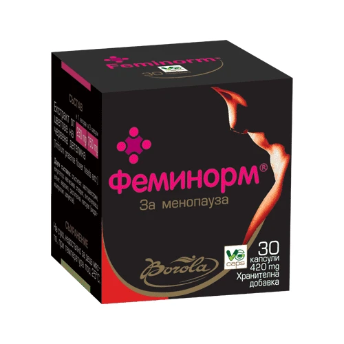 Феминорм екстракт от червена детелина, 30 капсули по 420 мг