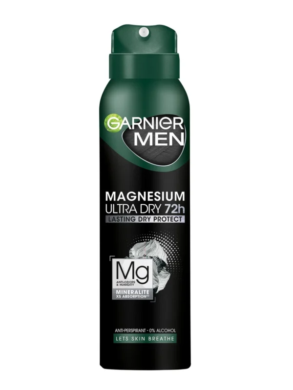 Garnier Men Mineral Magnesium Ultra Dry антиперспирант спрей 72 ч, 150 мл