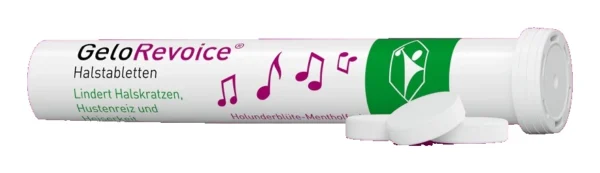 GeloRevoice таблетки за смучене с бъзов цвят, без ментол, 20 бр.