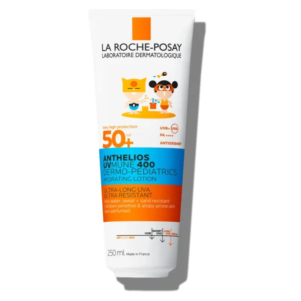 La Roche-Posay Anthelios UVMune 400 Dermo-Pediatrics хидратиращ слънцезащитен лосион за деца SPF 50+, 250 мл