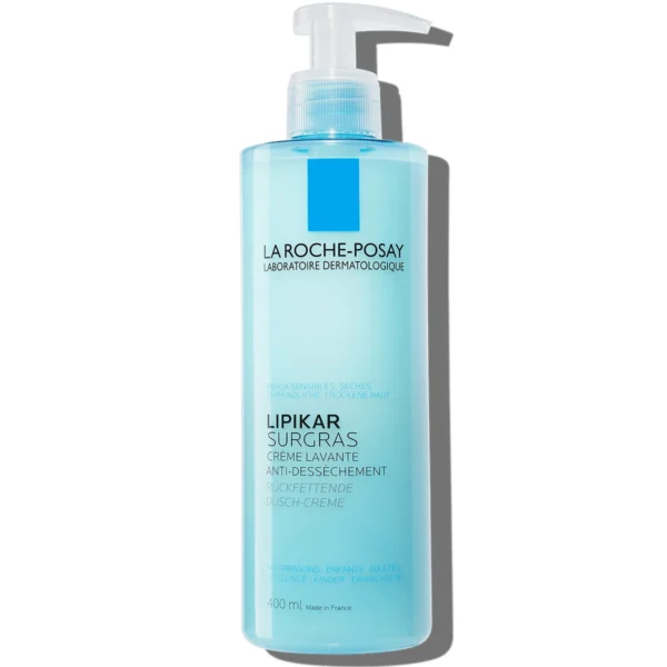 La Roche-Posay Lipikar Surgras почистващ крем за душ против сухота, 400 мл