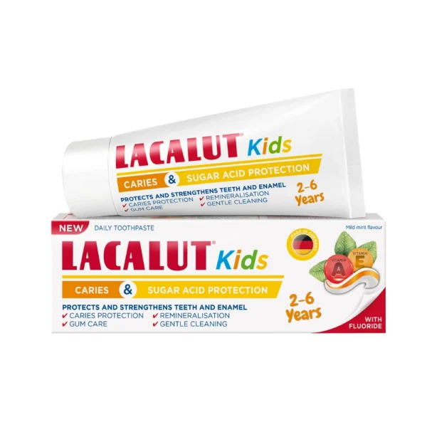 Lacalut Kids детска паста за зъби за деца от 2 до 6 години, 55 мл