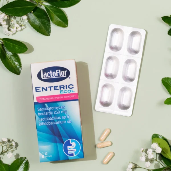 Lactoflor Enteric Ecol пробиотичен комплекс, 12 капсули — снимка 2