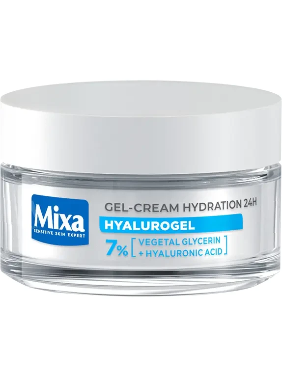 Mixa Hyalurogel хидратиращ крем-гел за нормална и суха кожа, 50 мл