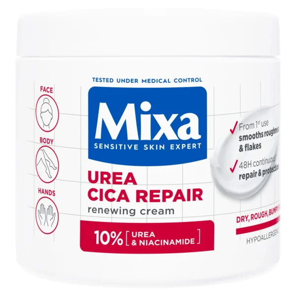 Mixa Urea Cica Repair универсален регенериращ крем за лице, тяло и ръце, 400 мл