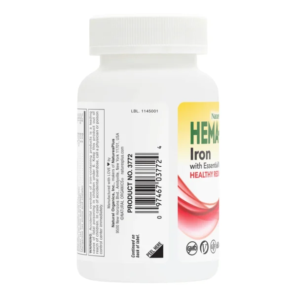 NaturesPlus HEMA-PLEX желязо, 60 капсули — снимка 3