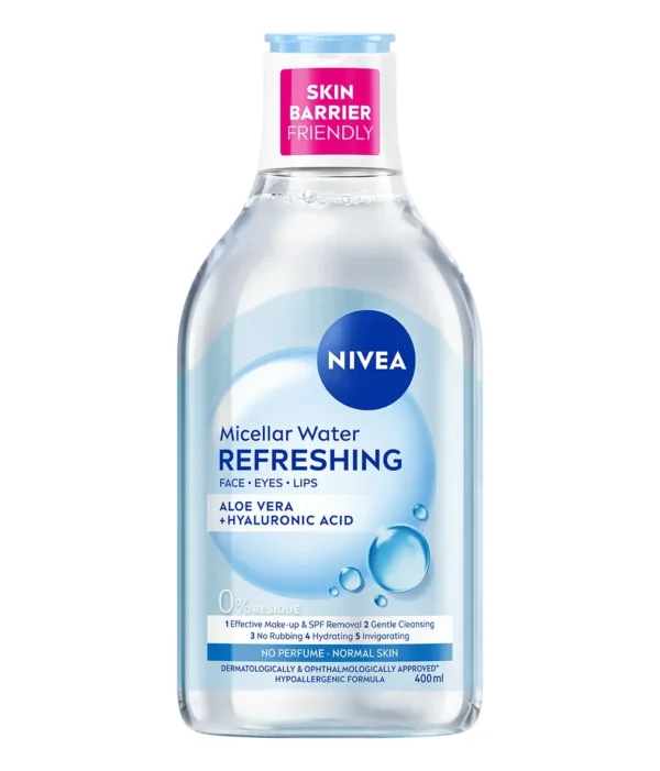 NIVEA мицеларна вода за нормална кожа с алое вера и хиалуронова киселина, 400 мл