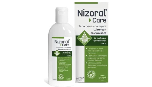Nizoral Care шампоан за сух скалп и сух пърхот, 200 мл