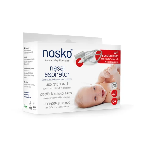 Nosko Softhead аспиратор за нос с мека глава, за свързване към прахосмукачка