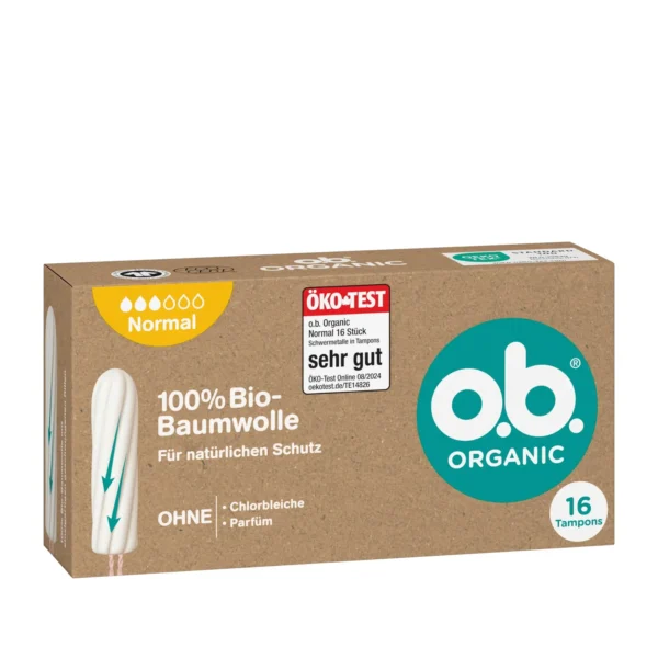 o.b. Organic Normal тампони от био памук, 16 бр.