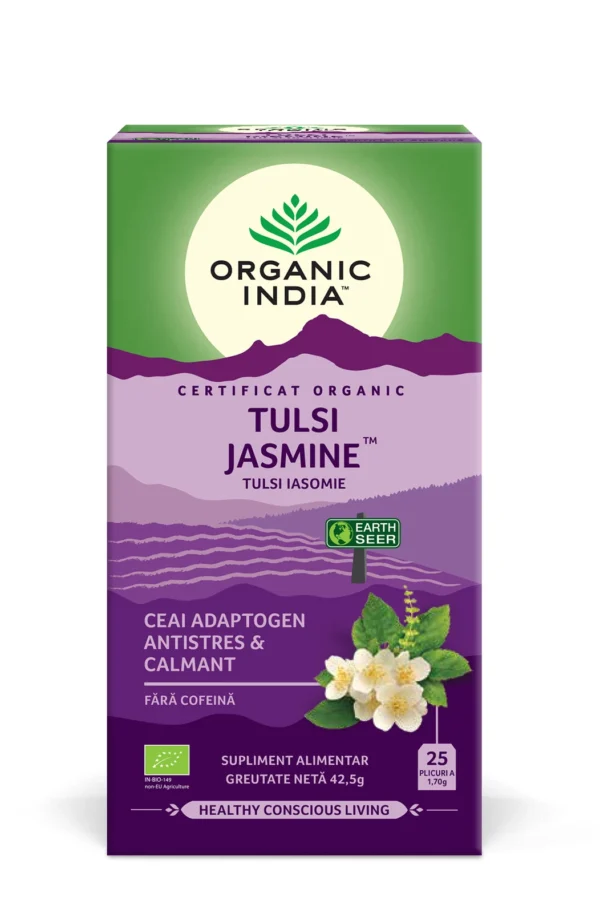 Organic India Tulsi Jasmine билков чай, 25 пакетчета