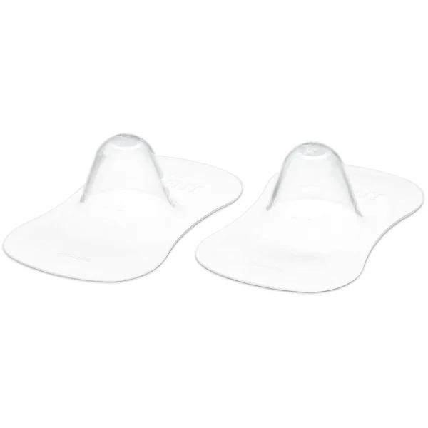 Philips Avent силиконови предпазители за зърна, среден размер, 2 бр. с кутия за стерилизиране