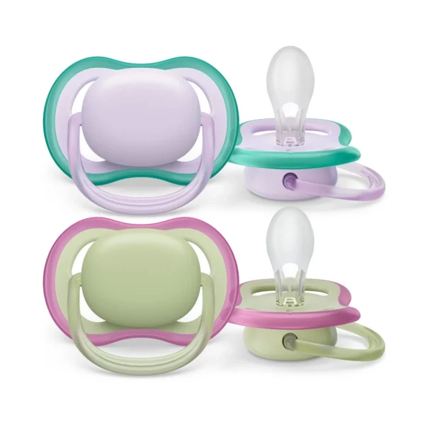 Philips Avent Ultra Air залъгалки за деня 0–6 м, 2 бр. със стерилизираща кутия