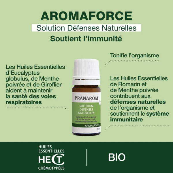 Pranarom Aromaforce комбинация от етерични масла за естествена защита, 5 мл — снимка 2