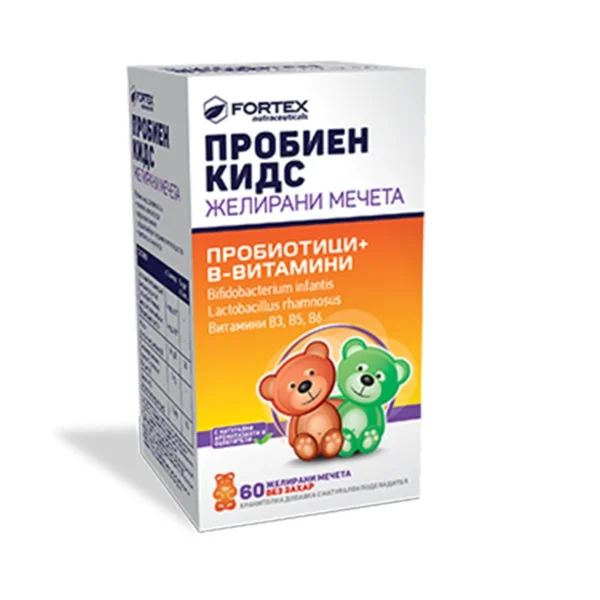 Пробиен Кидс желирани мечета с пробиотици и В-витамини, 60 бр.