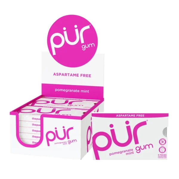 PUR дъвки с ксилитол Pomegranate Mint