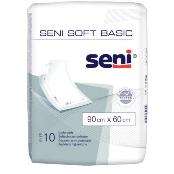 Seni Soft Basic хигиенни чаршафи 90x60 см, 10 броя