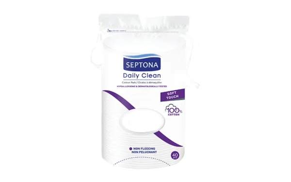 Septona Daily Clean овални тампони за демакиране, 40 бр.