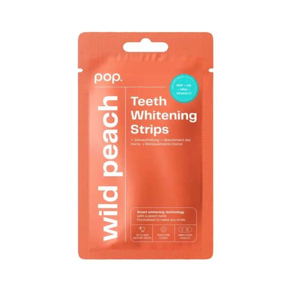 Smilepen POP избелващи лентички за зъби, праскова, 7x2 бр.