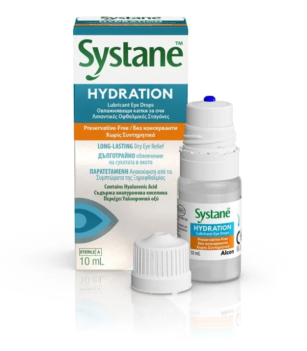Systane Hydration капки за очи без консерванти, 10 мл