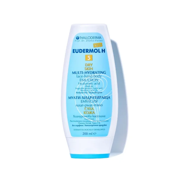 Thalloderma Eudermol H 5 мулти-хидратираща емулсия за лице, ръце и тяло за суха кожа, 200 мл