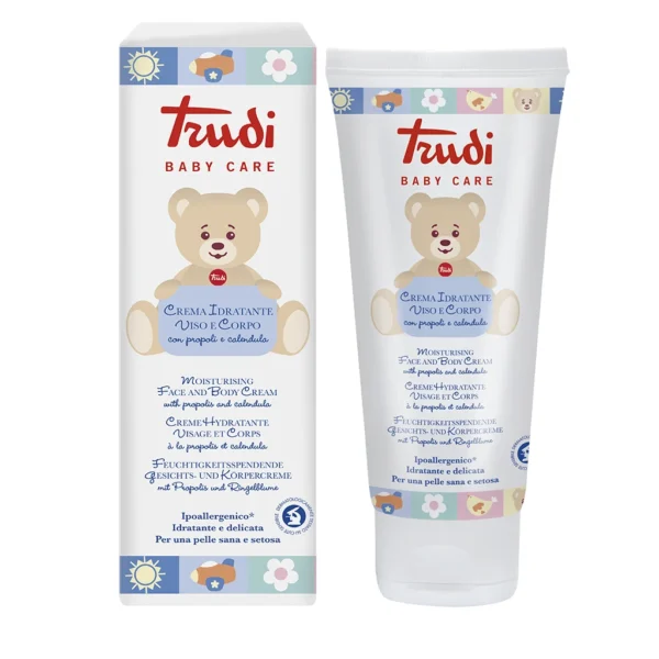 Trudi Baby Care бебешки хидратиращ крем за лице и тяло с прополис и невен, 100 мл