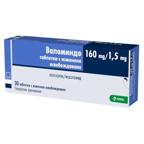 Валоминдо 160 mg/1,5 mg таблетки с изменено освобождаване, 30 бр.