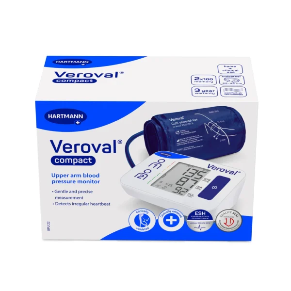 Veroval Compact автоматичен апарат за кръвно налягане за ръка, с адаптер
