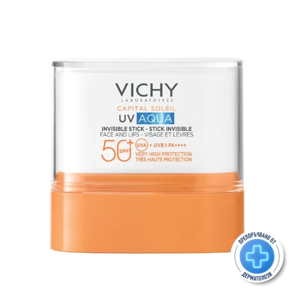 Vichy Capital Soleil UV Aqua невидим стик за лице и устни SPF 50+